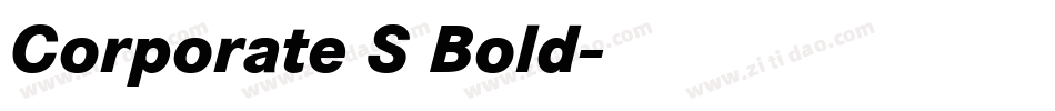 Corporate S Bold字体转换